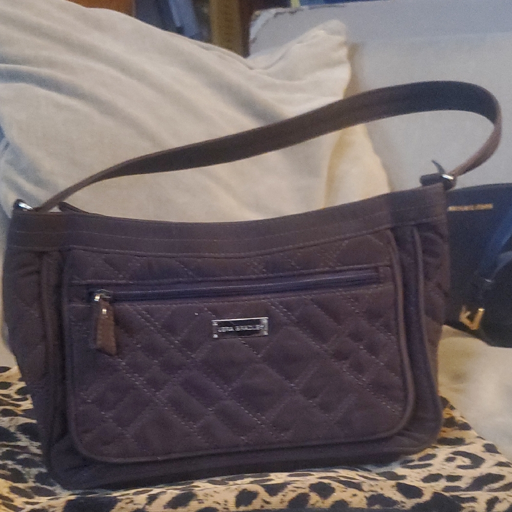 Vera Bradley Quilted Brown Shoulder Bag
